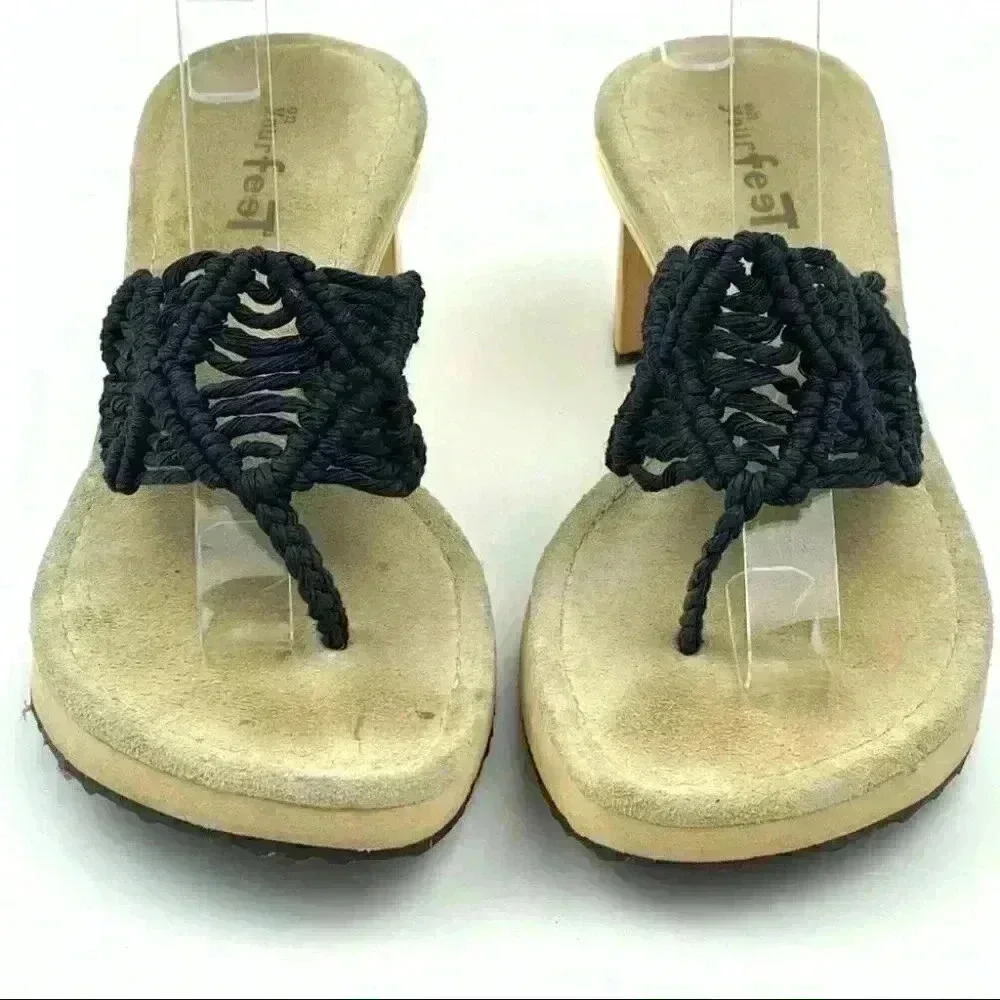 On Your feet Chinese laundry pop sandals 7 macramé